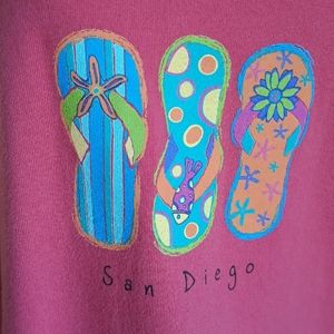 San Diego Flip Flop V Neck T-Shirt.